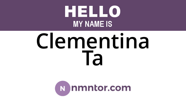 Clementina Ta