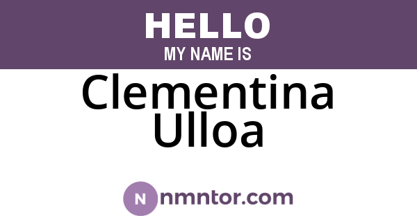Clementina Ulloa