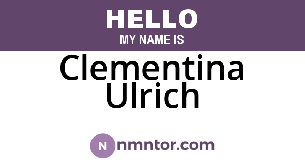 Clementina Ulrich