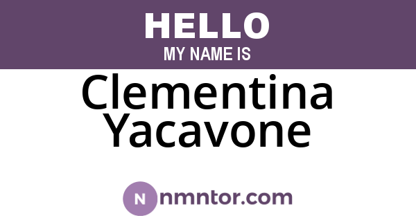 Clementina Yacavone