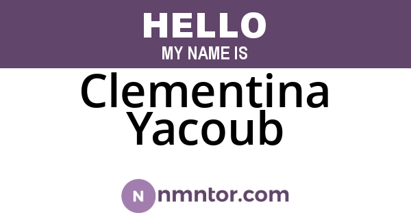 Clementina Yacoub