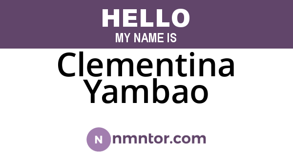 Clementina Yambao
