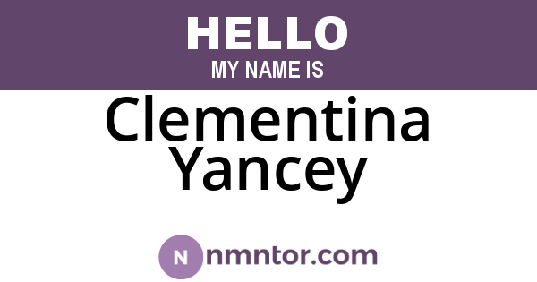 Clementina Yancey