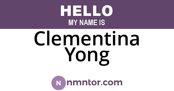 Clementina Yong