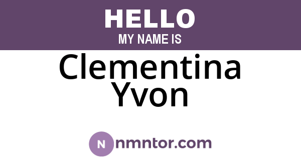 Clementina Yvon