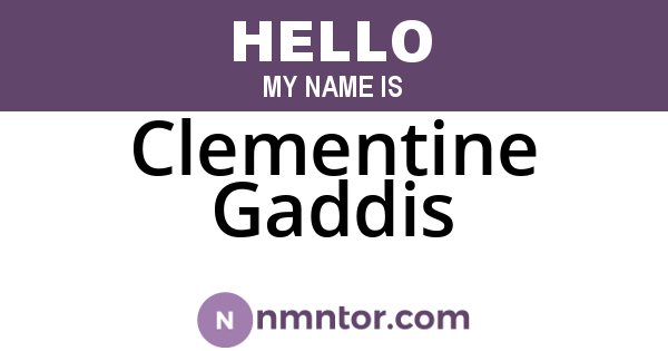 Clementine Gaddis