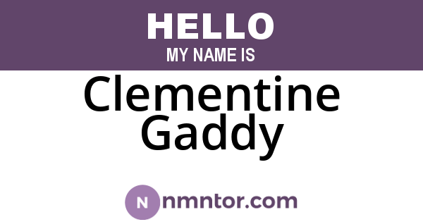 Clementine Gaddy