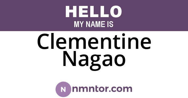 Clementine Nagao