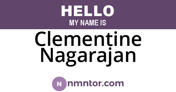 Clementine Nagarajan