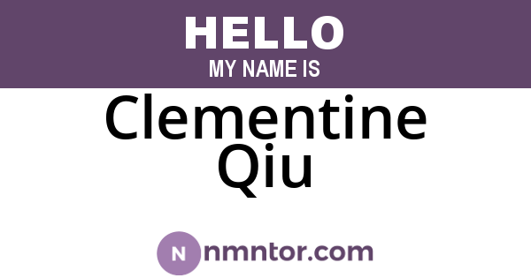 Clementine Qiu
