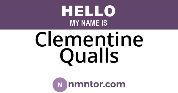 Clementine Qualls