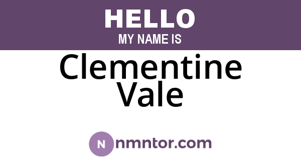 Clementine Vale