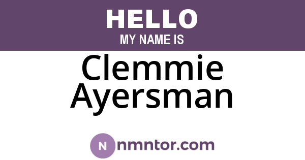 Clemmie Ayersman