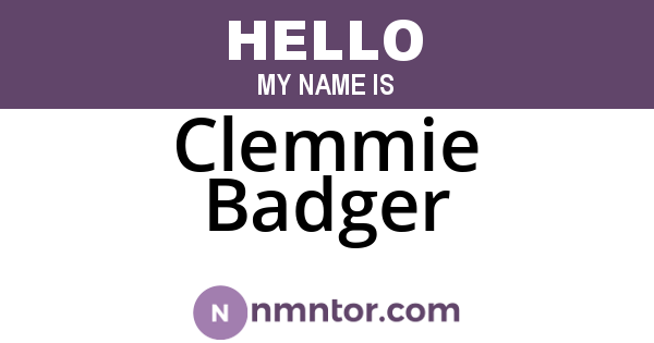 Clemmie Badger