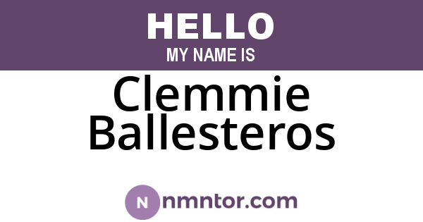 Clemmie Ballesteros