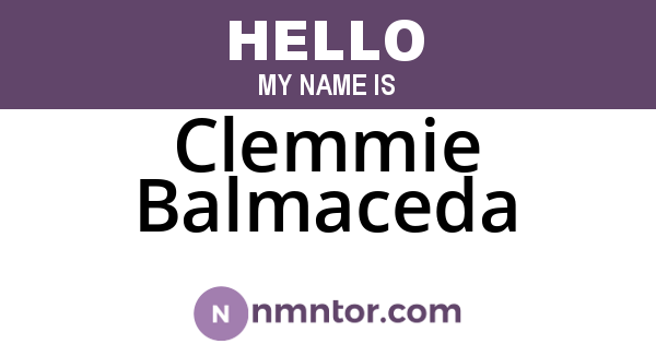 Clemmie Balmaceda