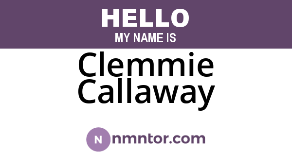 Clemmie Callaway