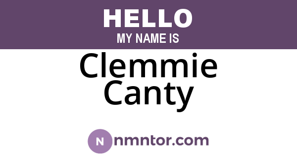 Clemmie Canty