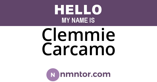 Clemmie Carcamo