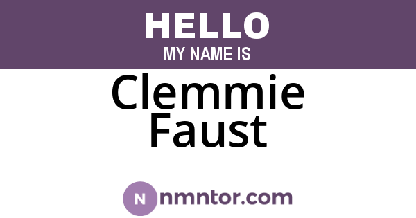 Clemmie Faust