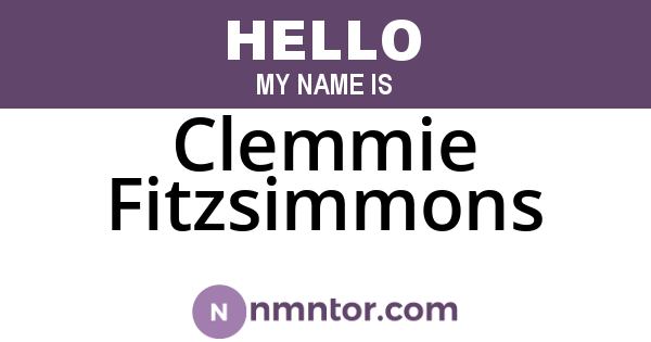 Clemmie Fitzsimmons