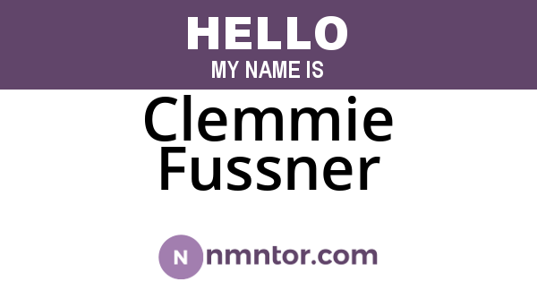Clemmie Fussner