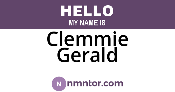 Clemmie Gerald