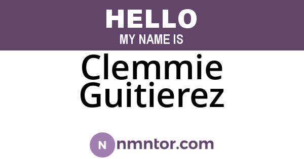 Clemmie Guitierez