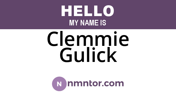 Clemmie Gulick