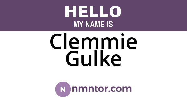 Clemmie Gulke