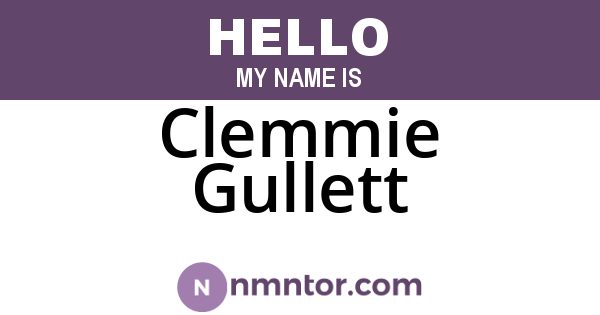 Clemmie Gullett