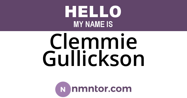 Clemmie Gullickson