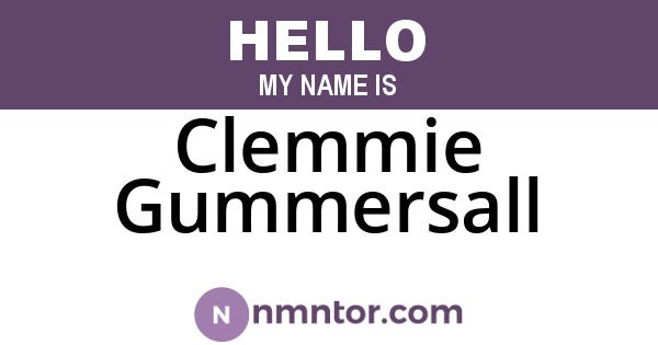 Clemmie Gummersall