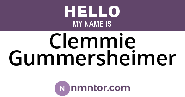 Clemmie Gummersheimer