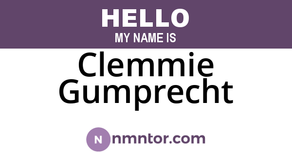 Clemmie Gumprecht