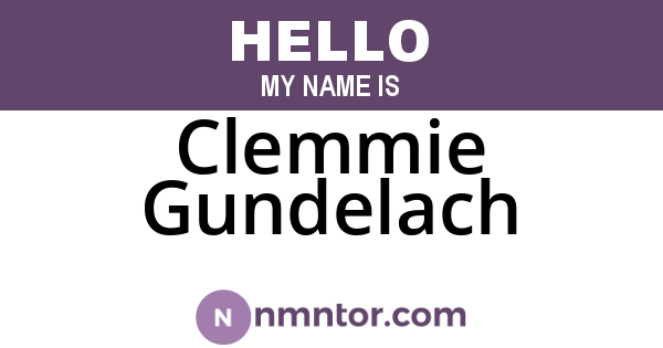 Clemmie Gundelach