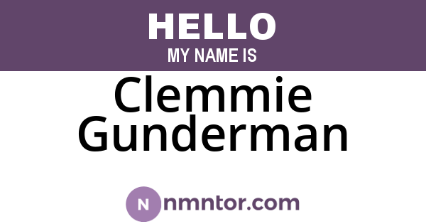 Clemmie Gunderman