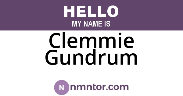 Clemmie Gundrum