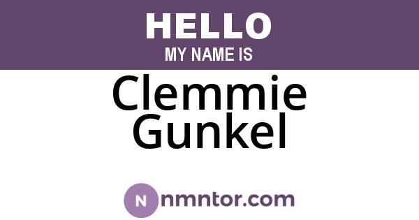 Clemmie Gunkel