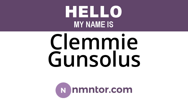 Clemmie Gunsolus