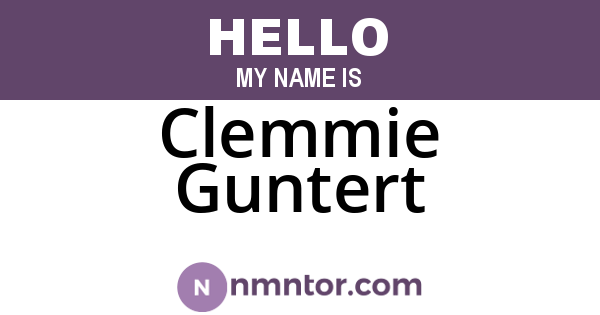 Clemmie Guntert