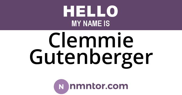 Clemmie Gutenberger