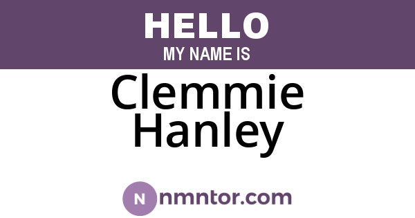 Clemmie Hanley