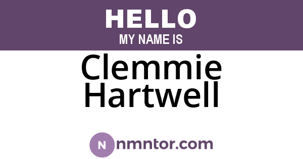 Clemmie Hartwell