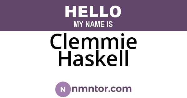 Clemmie Haskell