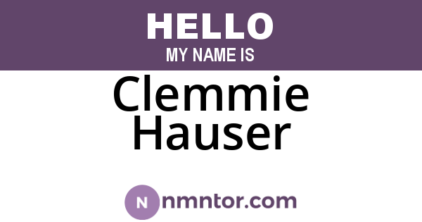 Clemmie Hauser
