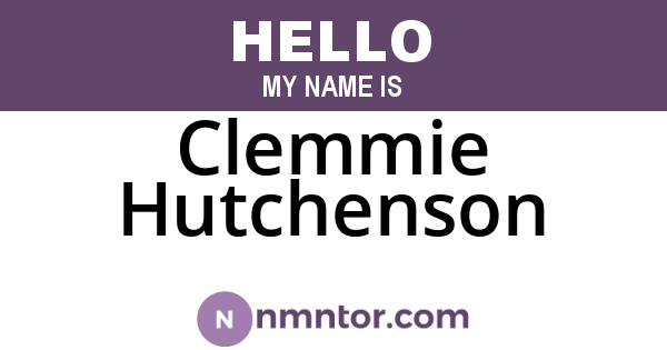 Clemmie Hutchenson