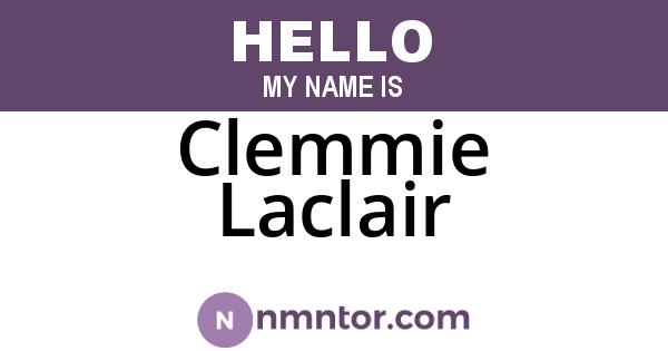 Clemmie Laclair