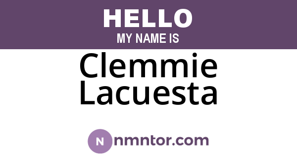 Clemmie Lacuesta