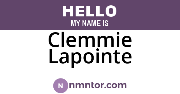 Clemmie Lapointe
